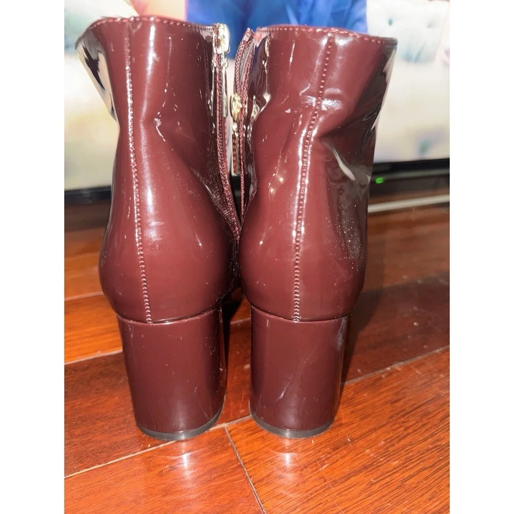 Womens Primark Red Zip Up High Heel Ankle Boots Us 9 EUR 40